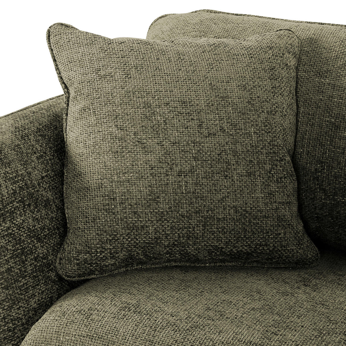 2-SITZER-SOFA in Chenille Grün  - Schwarz/Grün, Konventionell, Textil/Metall (190/70/98cm) - Carryhome