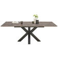 ESSTISCH in Holzwerkstoff 160-210/90/78 cm - Schwarz/Grau, KONVENTIONELL, Holzwerkstoff (160-210/90/78cm) - Hom`in
