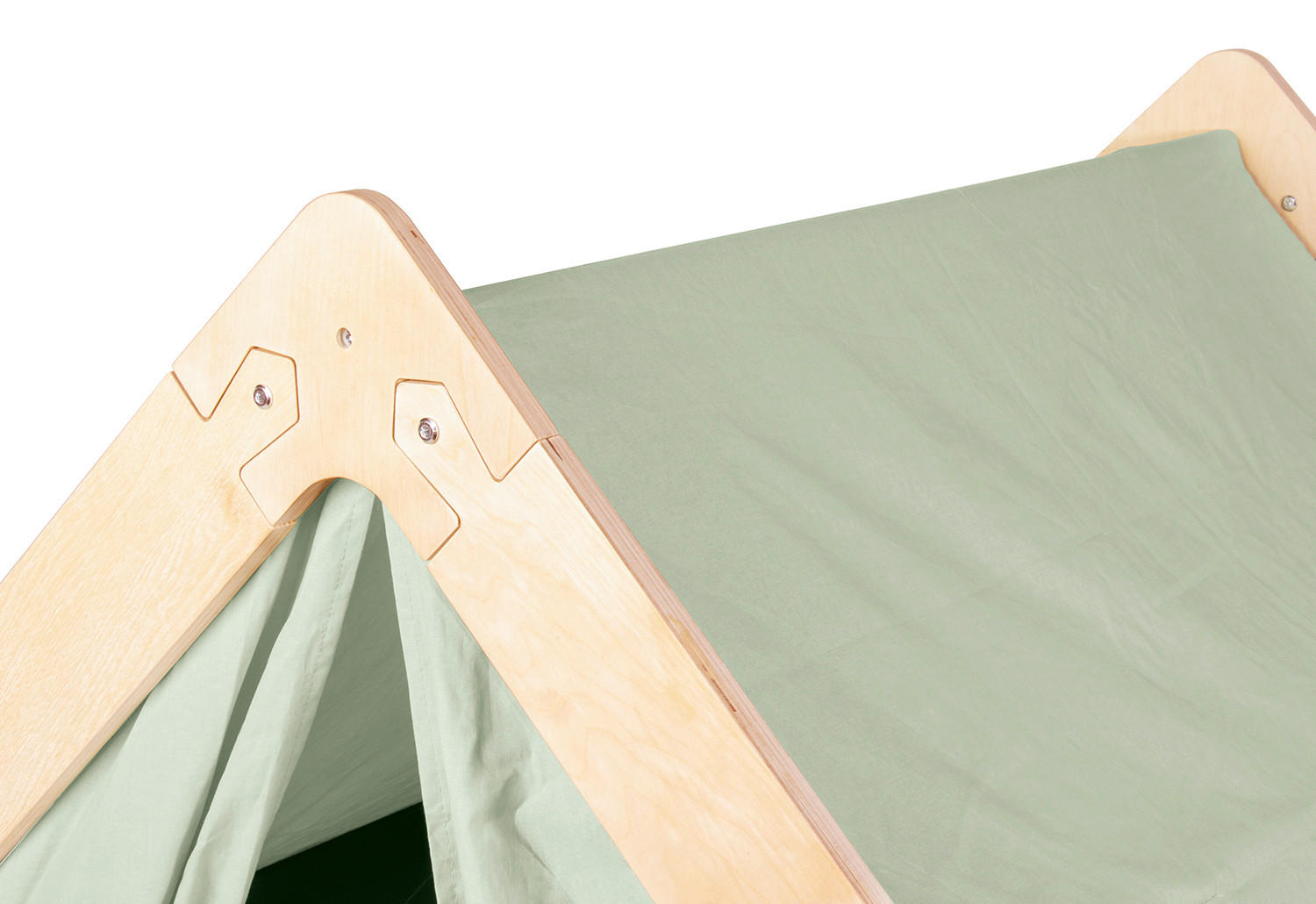 SPIELHAUS 119/122/94 cm Thilda  - Salbeigrün/Birkefarben, Basics, Holz/Textil (119/122/94cm) - Pinolino
