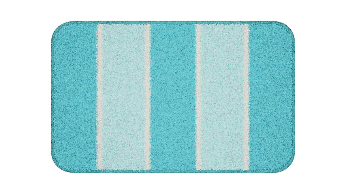 BADEMATTE Blau 50/80 cm  - Blau, Basics, Kunststoff/Textil (50/80cm) - Grund