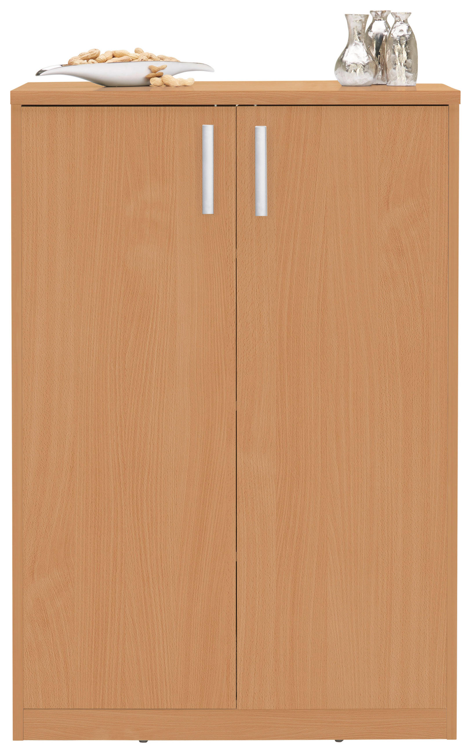 KOMMODE  in 72/110/36 cm  - Silberfarben/Buchefarben, Basics, Holzwerkstoff (72/110/36cm) - Xora