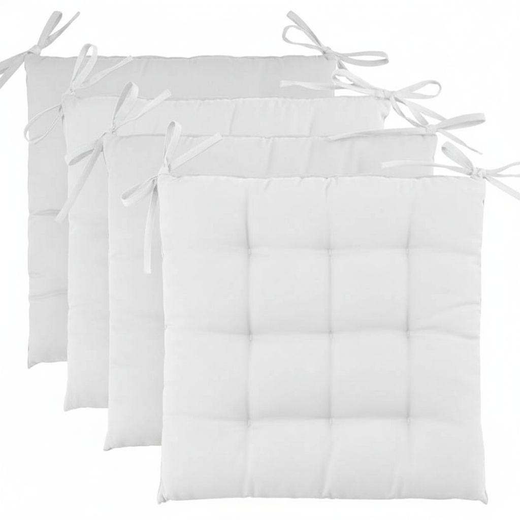 SITZKISSENSET 40/40/5 cm  - Weiß, Basics, Textil (40/40/5cm) - Boxxx