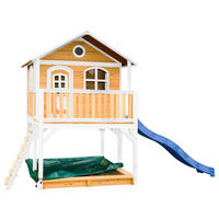 SPIELHAUS 432/293/212 cm  - Blau/Braun, KONVENTIONELL, Holz (432/293/212cm) - Ambia Garden