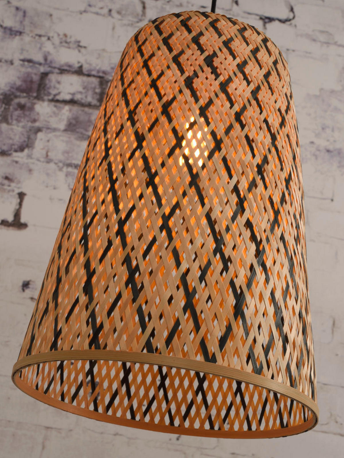 HÄNGLAMPA GOOD&MOJO  34/34/48 cm  - svart/naturfärgad, Trend (34/34/48cm) - Good & Mojo