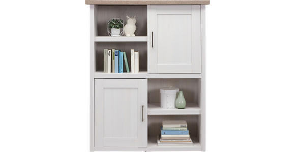 HIGHBOARD  in 106/135/42 cm  - Trüffeleichefarben/Graphitfarben, LIFESTYLE, Holzwerkstoff/Metall (106/135/42cm) - Carryhome