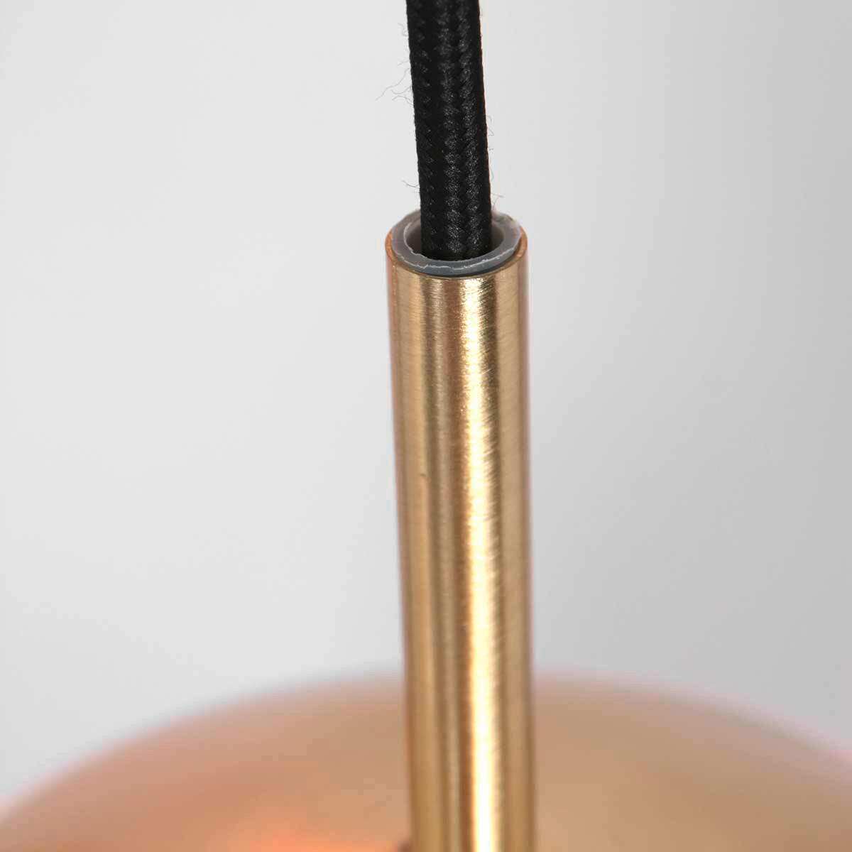 PENDELLEUCHTE 120/25/160 cm  - Messingfarben/Schwarz, Basics, Glas/Metall (120/25/160cm)