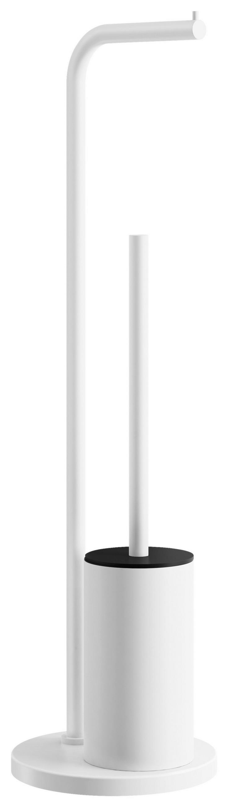 WC-BÜRSTENKOMBINATION in Metall  Kunststoff   - Weiß, Basics, Kunststoff/Metall (17/60/17cm)