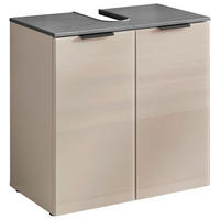 WASCHBECKENUNTERSCHRANK 60/60/35 cm  - Kaschmir/Anthrazit, Lifestyle, Glas/Holzwerkstoff (60/60/35cm) - home24