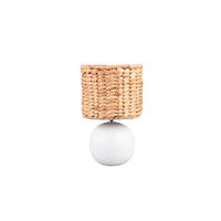TISCHLEUCHTE - Weiss/Braun, Basics, Naturmaterialien/Keramik (18/29cm) - Trio Leuchten