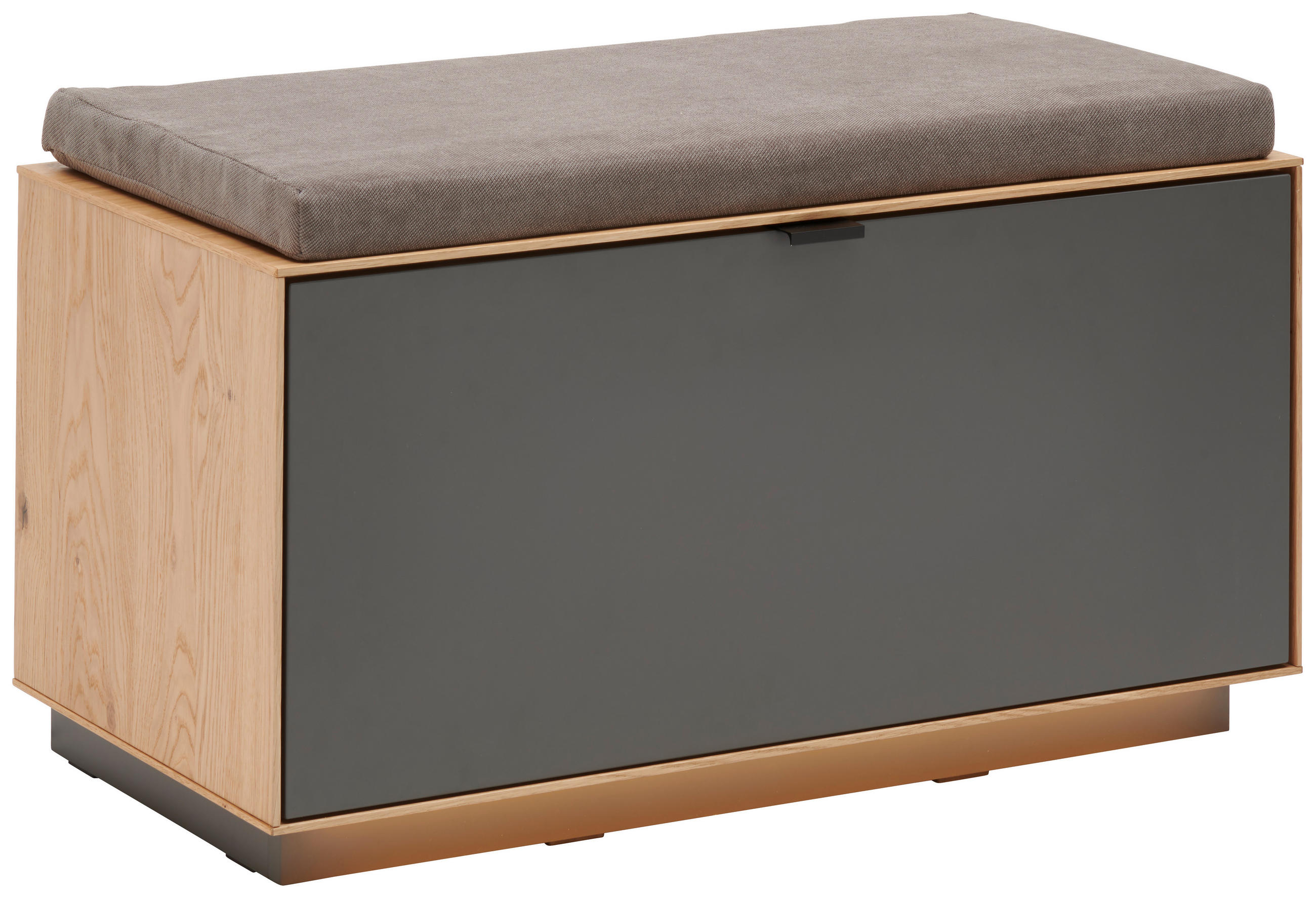 GARDEROBENBANK 85/42/42 cm  - Eichefarben/Schwarz, Natur, Holz/Holzwerkstoff (85/42/42cm) - Linea Natura