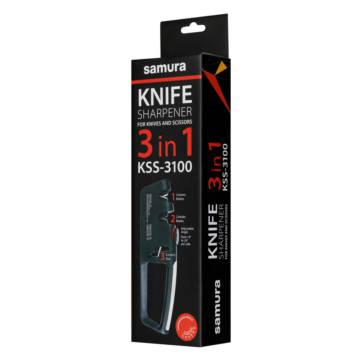 OŠTRILO NOŽEVA Samura Sharpener  - boje oplemenjenog čelika/crna, Basics, metal/plastika (13,5cm) - Samura