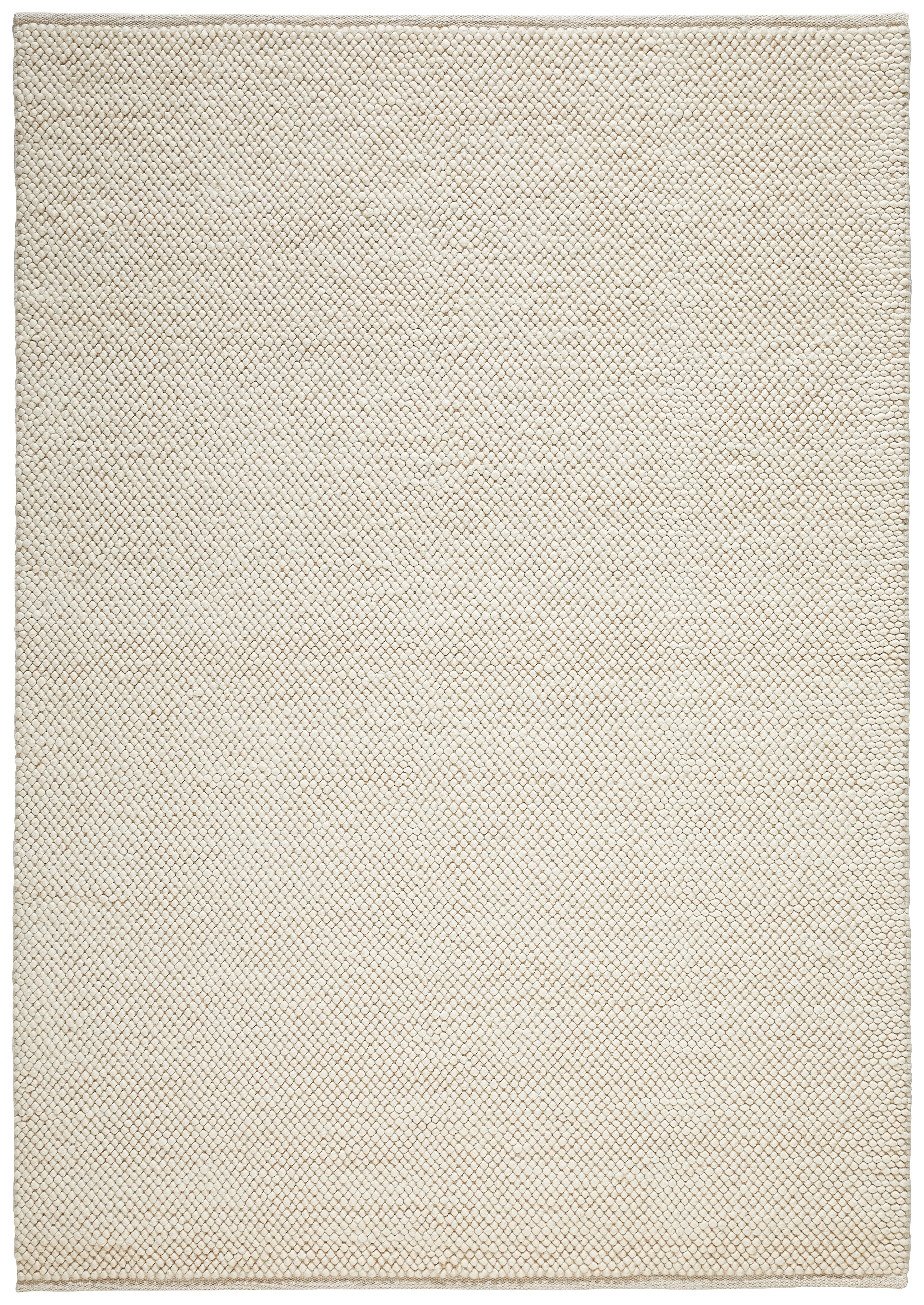 HANDVÄVD MATTA 130/190 cm Loop  - cremefärgad, Natur, textil (130/190cm) - Linea Natura