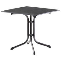 GARTENKLAPPTISCH 80/80/73 cm Metall, Kunststoff quadratisch  - Anthrazit/Grau, Basics, Kunststoff/Metall (80/80/73cm) - Sieger