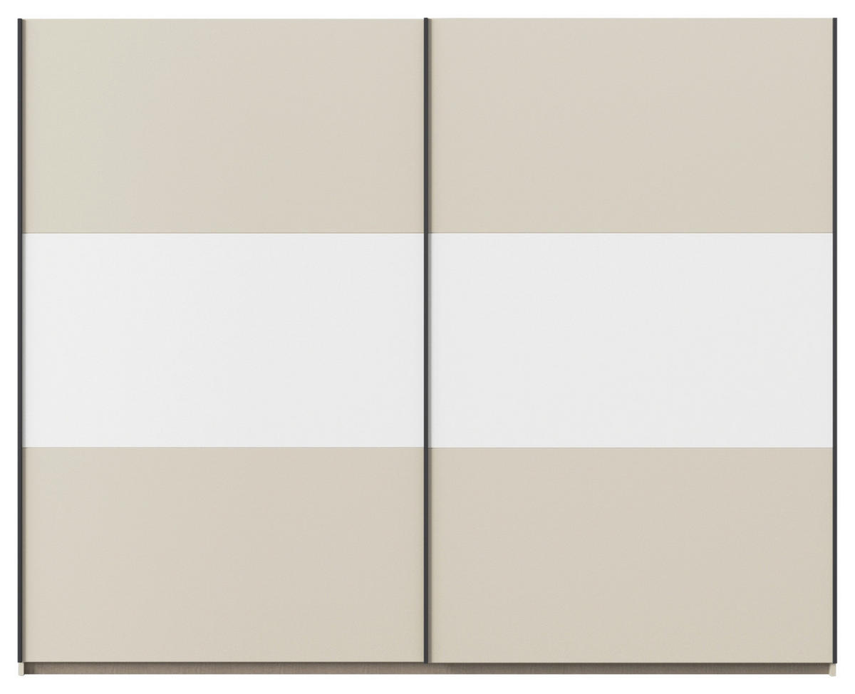 SCHWEBETÜRENSCHRANK in Weiss, Champagner  - Weiss/Champagner, Modern, Holzwerkstoff/Metall (261/210/59cm) - Rauch Möbel
