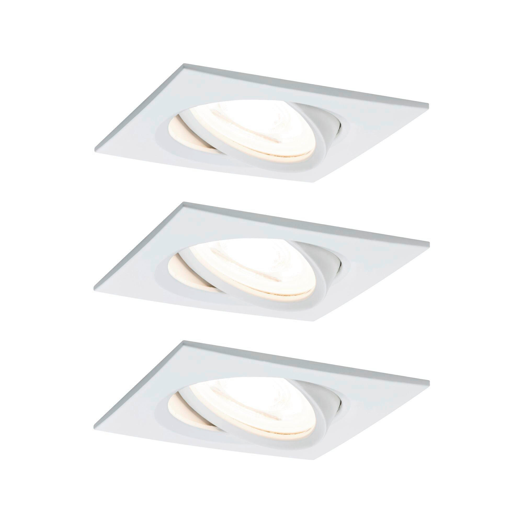 LED-DECKENLEUCHTE 8,4/8,4 cm  - Alufarben/Weiß, Basics, Metall (8,4/8,4cm) - Paulmann