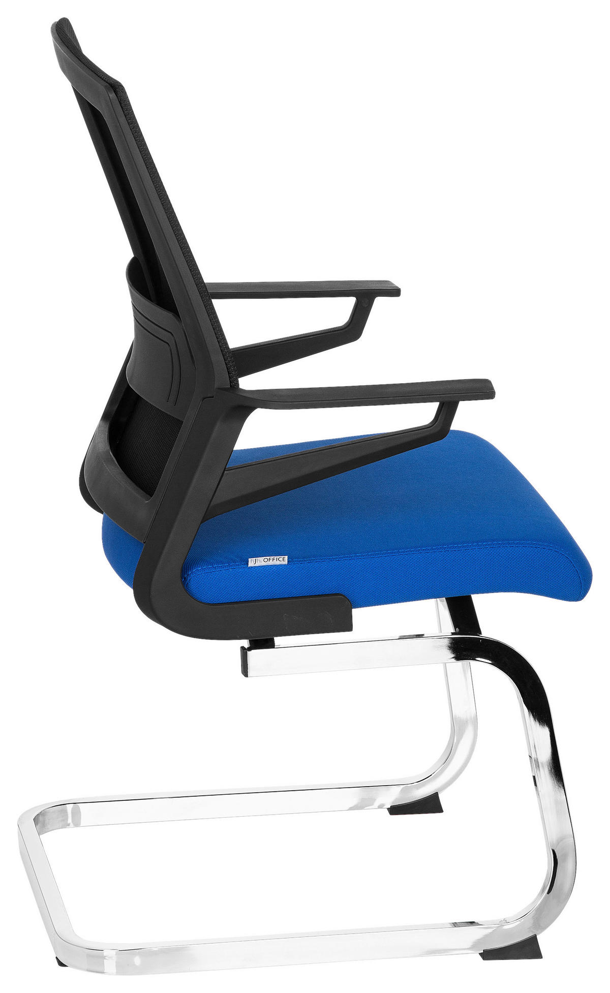 BESUCHERSTUHL Blau, Schwarz  - Chromfarben/Blau, MODERN, Kunststoff/Textil (59/95/54cm) - MID.YOU