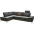 WOHNLANDSCHAFT in Leder Dunkelgrau - Dunkelgrau/Alufarben, Design, Leder/Metall (213/283cm) WOHNLANDSCHAFT in Leder Dunkelgrau - Dunkelgrau/Alufarben, Design, Leder/Metall (213/283cm)