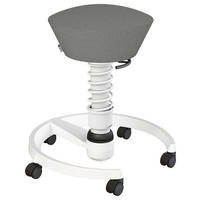 BÜROHOCKER   Weiss, Hellgrau  - Weiss/Hellgrau, Basics, Textil/Metall (55/45,66/55cm) - Aeris