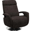 RELAXSESSEL in Textil Dunkelbraun  - Edelstahlfarben/Dunkelbraun, Konventionell, Textil/Metall (84/109/88cm) - Beldomo System