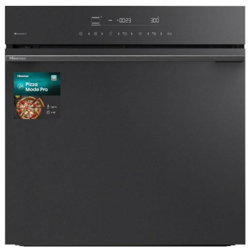 EINBAUBACKOFEN HO66MB PizzaChef  - Schwarz, Basics, Glas/Metall (59,5/59,5/56,4cm) - Hisense