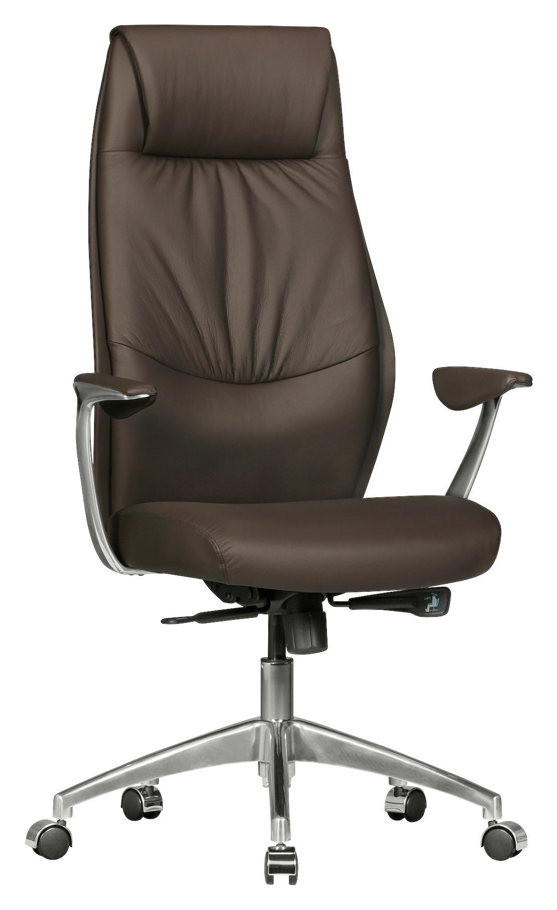FŐNÖKI SZÉK  barna  - ezüst/barna, Modern, műanyag/fém (67/117/58cm) - MID.YOU