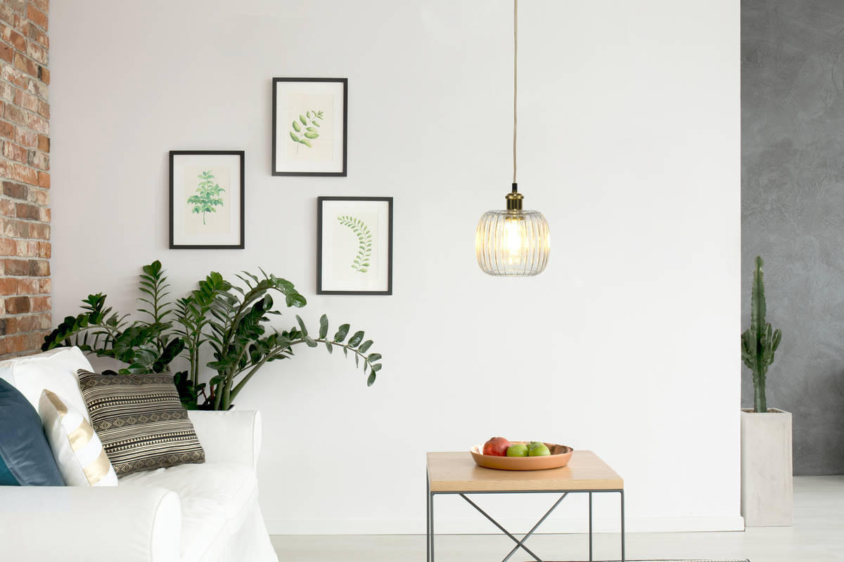 HÄNGELEUCHTE  18/24/18 cm   - Klar/Goldfarben, Trend, Glas (18/24/18cm) - Kayoom