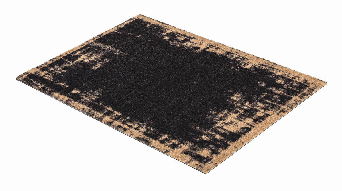 FUßMATTE  50/70 cm  Schwarz, Dunkelorange  - Dunkelorange/Schwarz, Design, Textil (50/70cm) - Esposa
