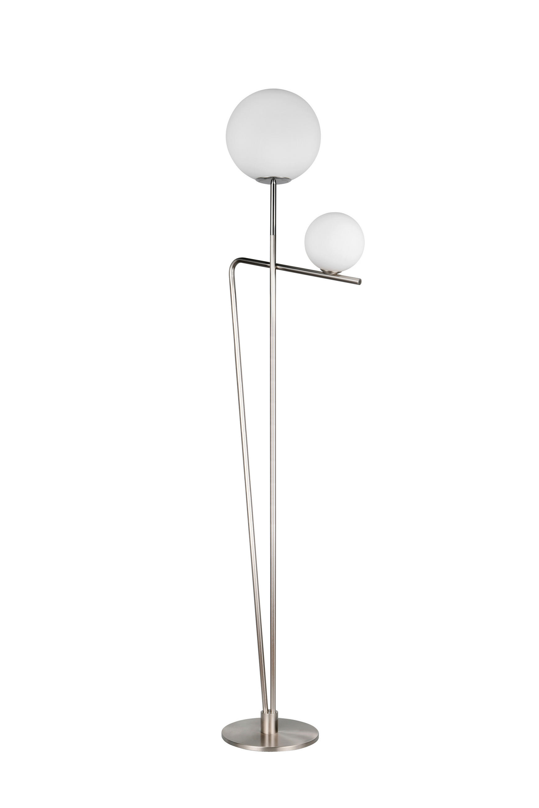 STEHLEUCHTE Flaming 42/25/180 cm   - Chromfarben/Weiß, LIFESTYLE, Glas/Metall (42/25/180cm) - Trio Leuchten