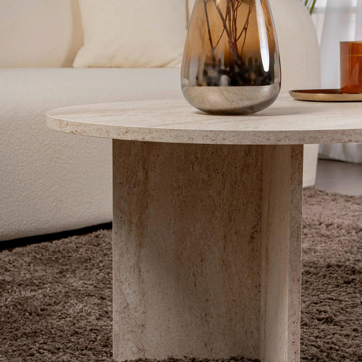 COUCHTISCH Elfenbein  - Elfenbein, Design, Holzwerkstoff (119/40/60cm) - MID.YOU