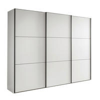 SCHWEBETÜRENSCHRANK 250/217/67 cm 3 Tür(en)-türig Weiß  - Schwarz/Weiß, MODERN, Holzwerkstoff/Metall (250/217/67cm) - Chameo