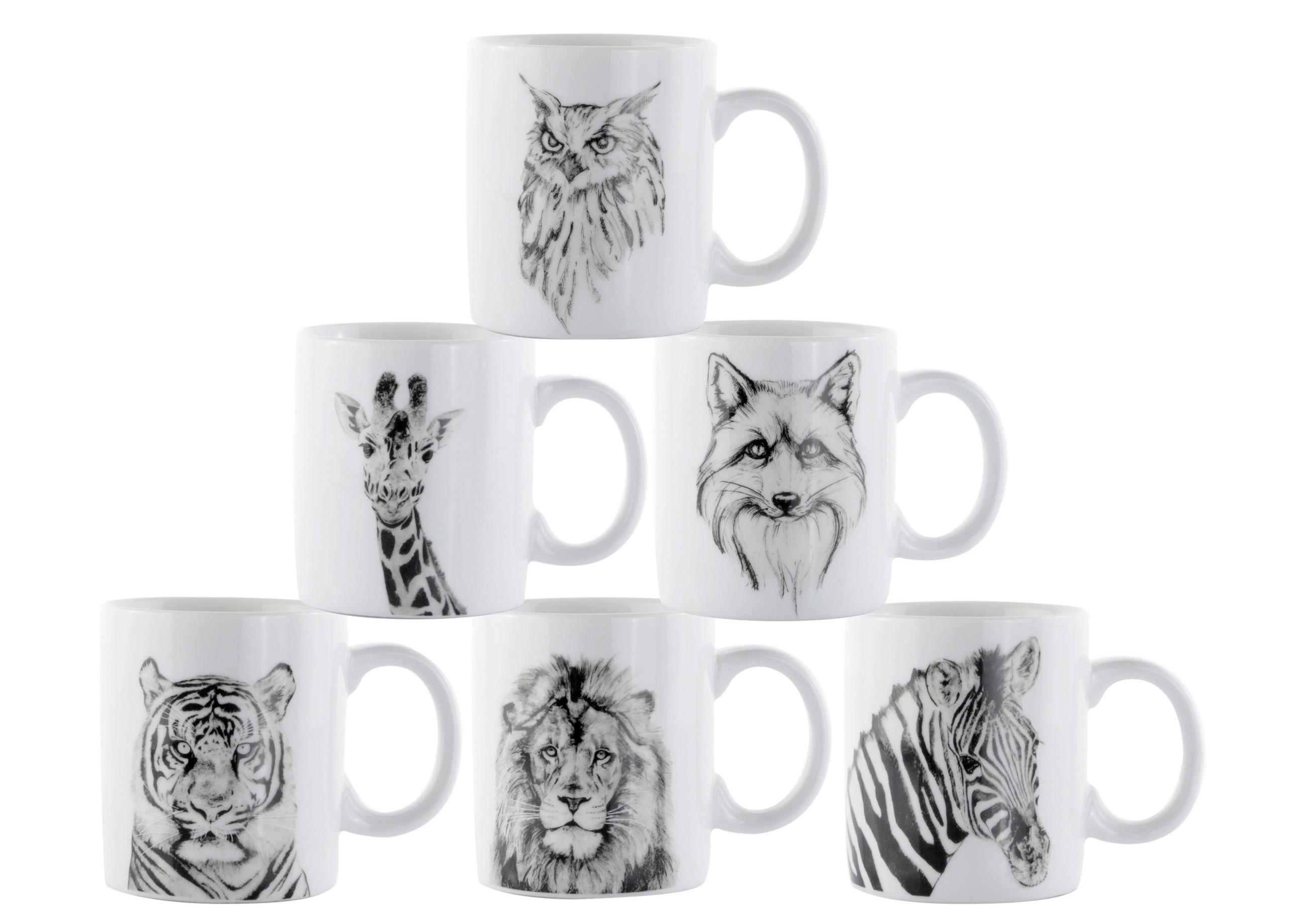 HRNEK NA KÁVU porcelán keramika  - bílá/černá, Trend, keramika (8,5/10cm) - Novel