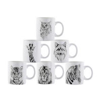 HRNEK NA KÁVU porcelán keramika  - bílá/černá, Trend, keramika (8,5/10cm) - Novel