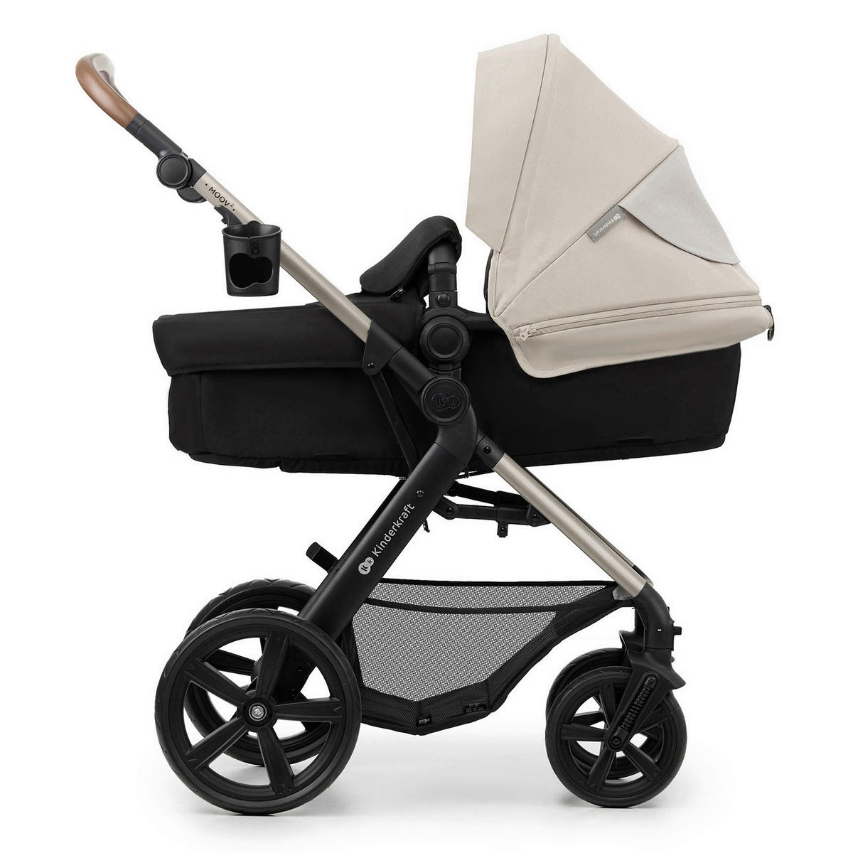 KINDERWAGENSET Moov 2 3in1 EVA WHEELS  - Schwarz/Grau, Basics, Textil/Metall (60/86,5/106cm) - Kinderkraft