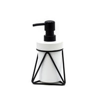 DÁVKOVAČ MÝDLA černá, bílá - bílá/černá, Basics, kov/plast (9,5/17,5/9,5cm) - Sadena