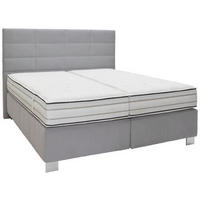 POSTELJA BOXSPRING 180 cm   x 200 cm  , tekstil svetlo siva  - barve aluminija/svetlo siva, Konvencionalno, kovina/tekstil (180/200cm) - Dieter Knoll