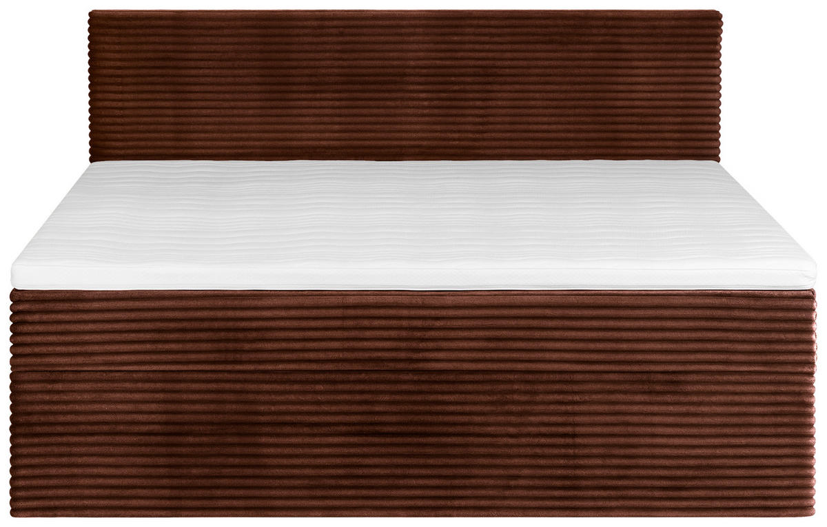 BOXBETT 140/200 cm,  in Rostfarben,  - Rostfarben/Schwarz, Basics, Holz/Kunststoff (140/200cm) - Livetastic