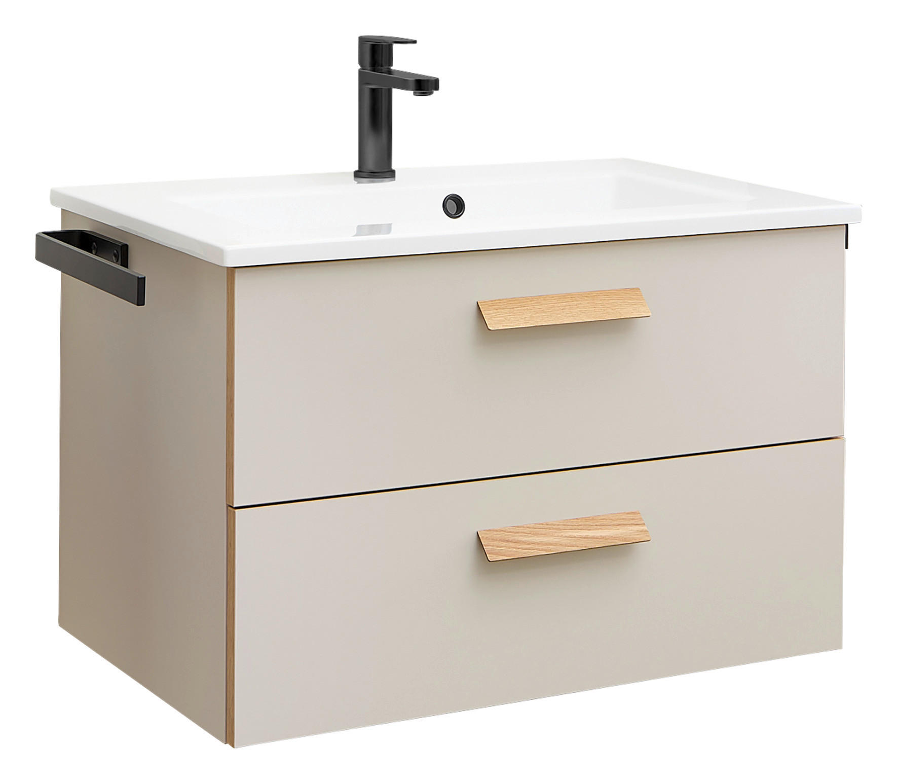 WASCHTISCHKOMBI 78 cm  - Kaschmir/Eichefarben, MODERN, Holz/Holzwerkstoff (78cm) - Dieter Knoll