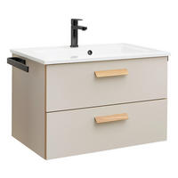 WASCHTISCHKOMBI 78 cm  - Kaschmir/Eichefarben, MODERN, Holz/Holzwerkstoff (78cm) - Dieter Knoll