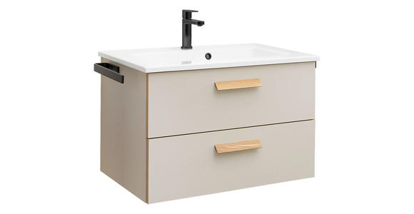WASCHTISCHKOMBI 78 cm  - Kaschmir/Eichefarben, MODERN, Holz/Holzwerkstoff (78cm) - Dieter Knoll