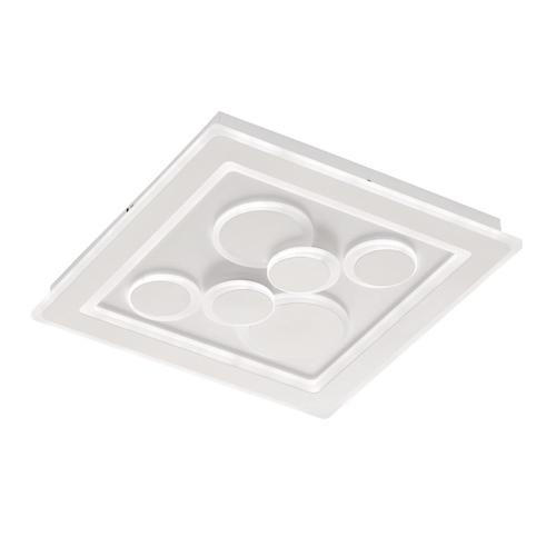 LED-DECKENLEUCHTE Ratio 50,1/50,1/5,3 cm   - Weiß, Design, Kunststoff (50,1/50,1/5,3cm) - Fischer & Honsel