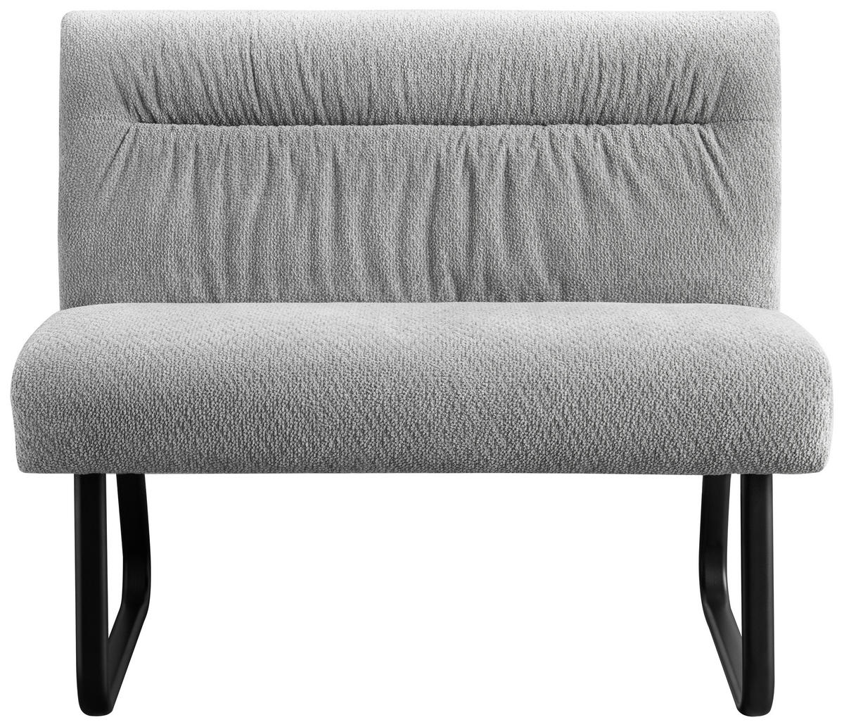 SITZBANK 100/86/61 cm  in Grau  - Schwarz/Grau, Design, Textil/Metall (100/86/61cm) - Stylife