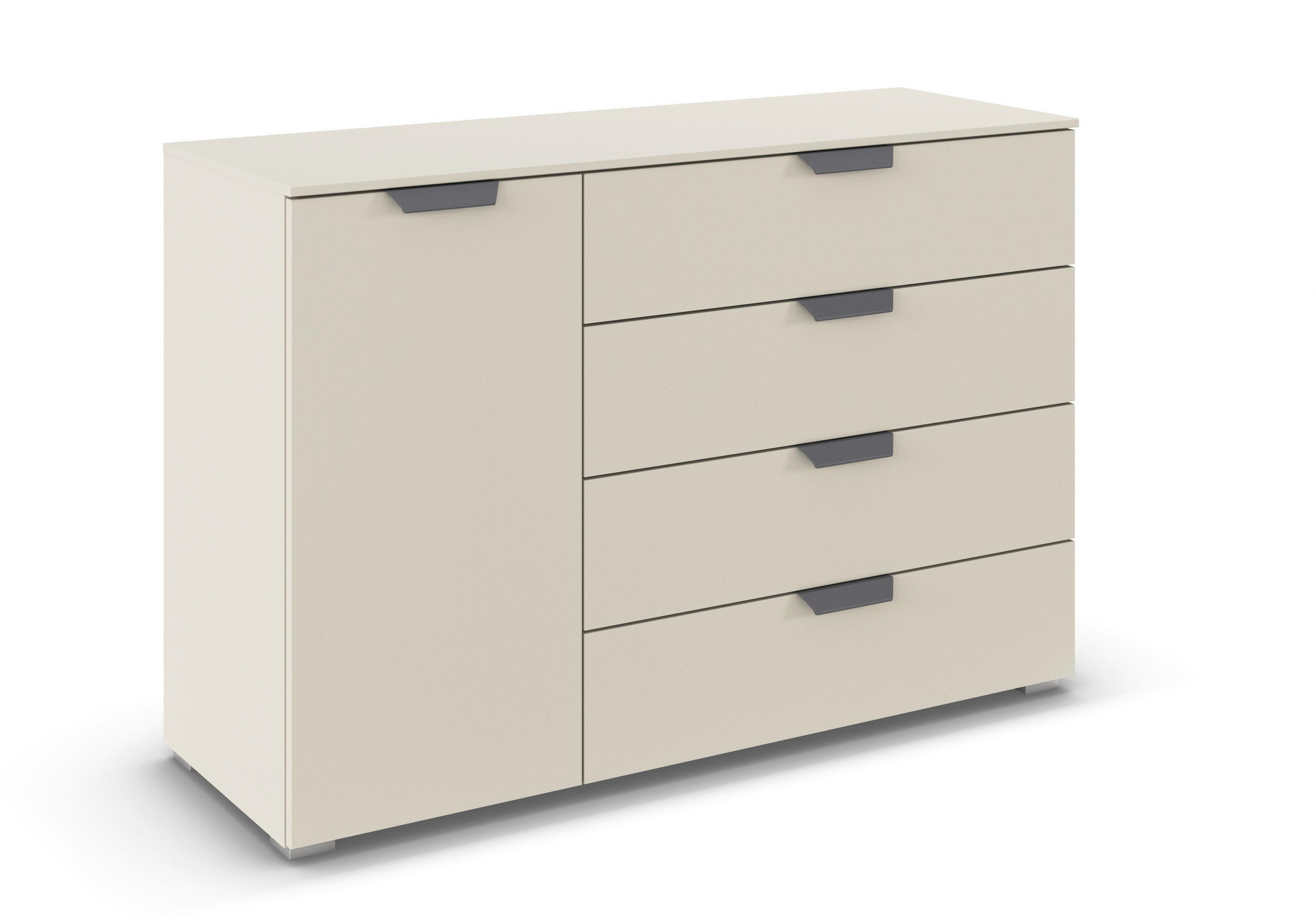 KOMMODE  in 120/81/42 cm  - Champagner/Dunkelgrau, Design, Holzwerkstoff/Metall (120/81/42cm) - Carryhome