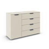 KOMMODE  in 120/81/42 cm  - Champagner/Dunkelgrau, Design, Holzwerkstoff/Metall (120/81/42cm) - Carryhome