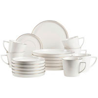 KAFFEESERVICE Weiß, Goldfarben Sita 18-teilig  - Goldfarben/Weiß, Trend, Keramik - Mäser