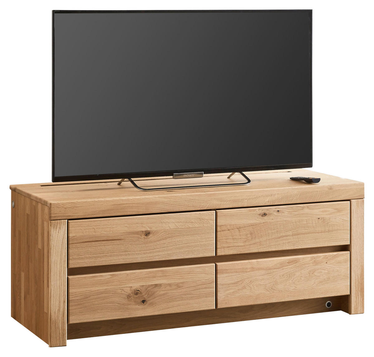 LOWBOARD Wildeiche  131,2/52,2/51,7 cm  - Wildeiche, Design, Holz (131,2/52,2/51,7cm) - Valdera