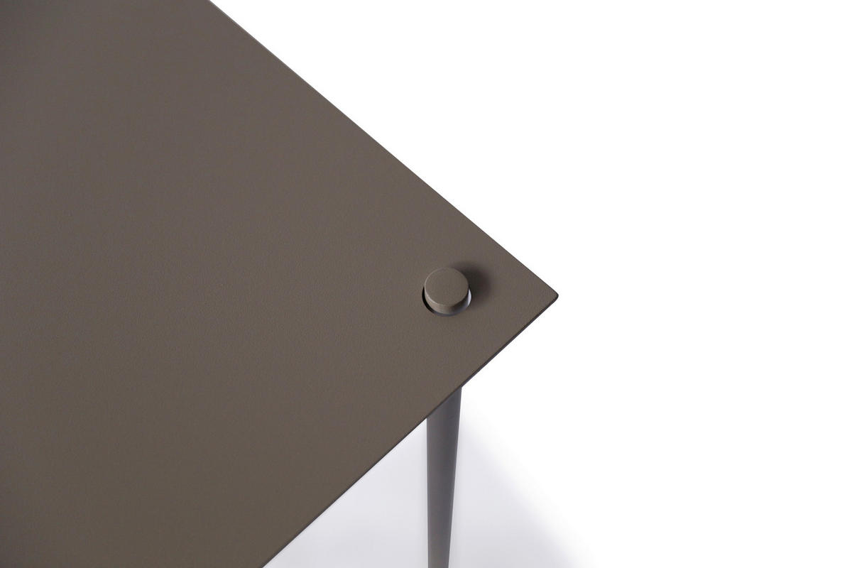 KONFERENČNÍ STOLEK, šedohnědá, kov, 70/70/42 cm - antracitová/šedohnědá, Design, kov (70/70/42cm) - Xora