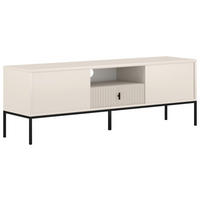 LOWBOARD Maggiore  in 154,5/52,4/39 cm  - Kaschmir/Schwarz, Design, Holzwerkstoff/Metall (154,5/52,4/39cm) - Boxxx