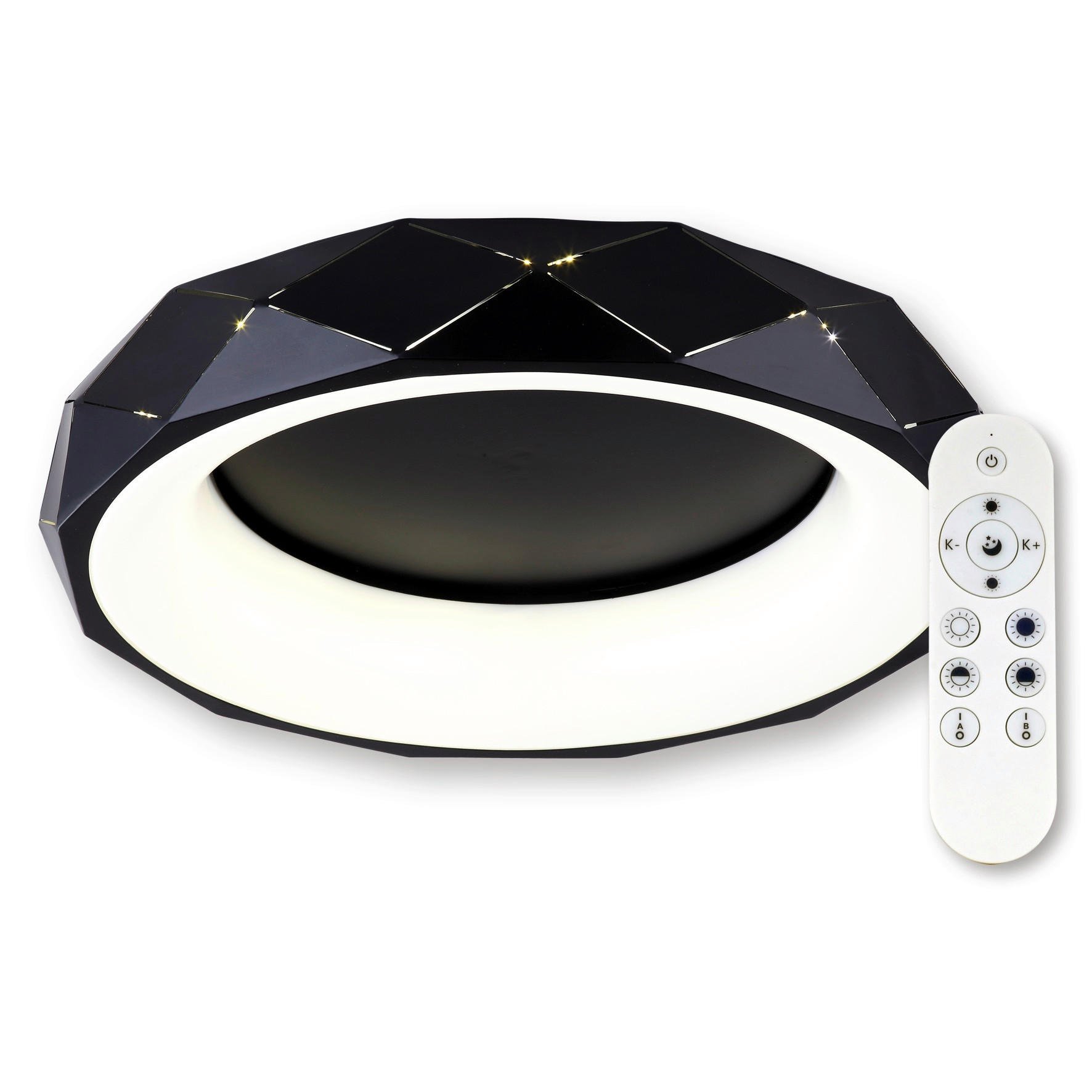 STROPNÍ LED SVÍTIDLO,  - černá, Basics, kov/plast (61/61cm)