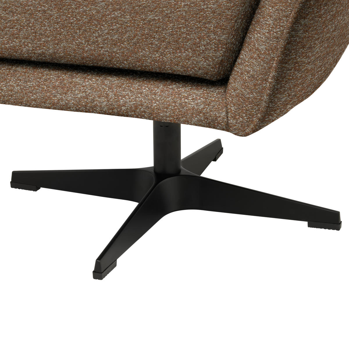 SESSEL in Bouclé Rotbraun  - Rotbraun/Schwarz, Design, Textil/Metall (80/78/80cm) - Stylife
