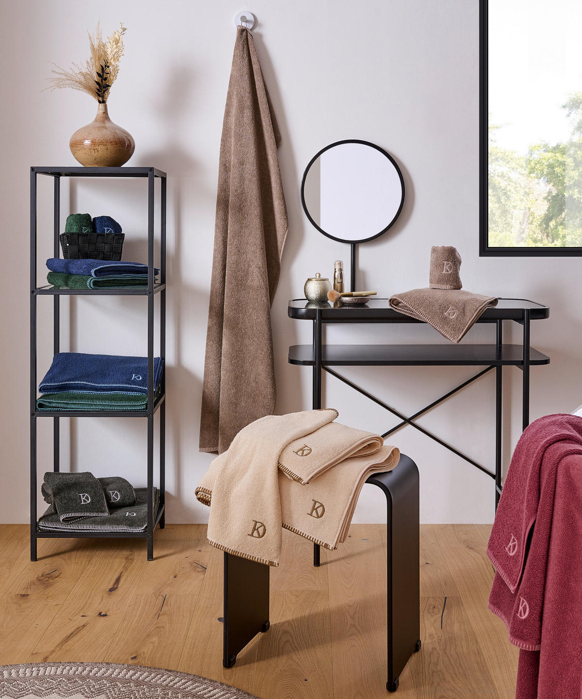 RUČNÍK PRO HOSTY, 30/50 cm, tmavě růžová - tmavě růžová, Konvenční, textil (30/50cm) - Dieter Knoll